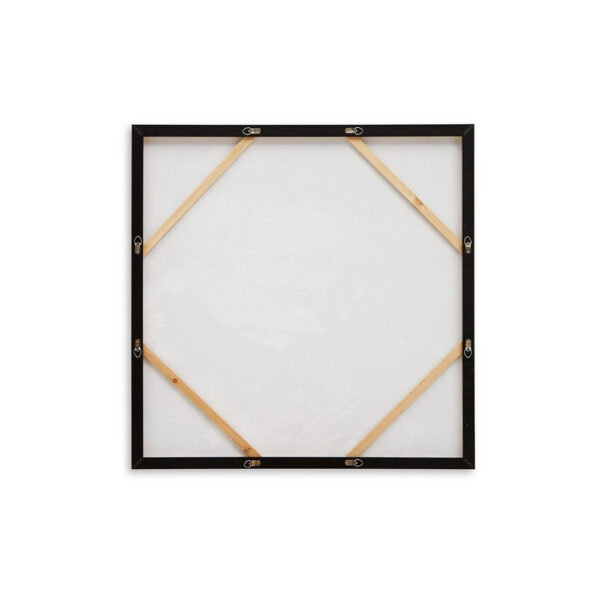 Cruz Floral Wall Art, 40x40 Framed Canvas, Beige, Brown, and Blue