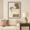 Aldrich Wall Art, 30x40, Acrylic Front, Framed Brown and White Print