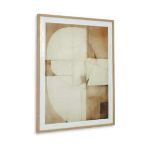 Cril Wall Art, 30x40, Acrylic Front, Framed Brown, Tan, White Print