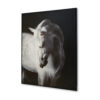 Arc Horse Silhouette Wall Art Painting, 40x50, Black and White Canvas