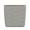 Mody Storage Ottoman, Gray Upholstery, 19 Inch Brown Wood Lift Top