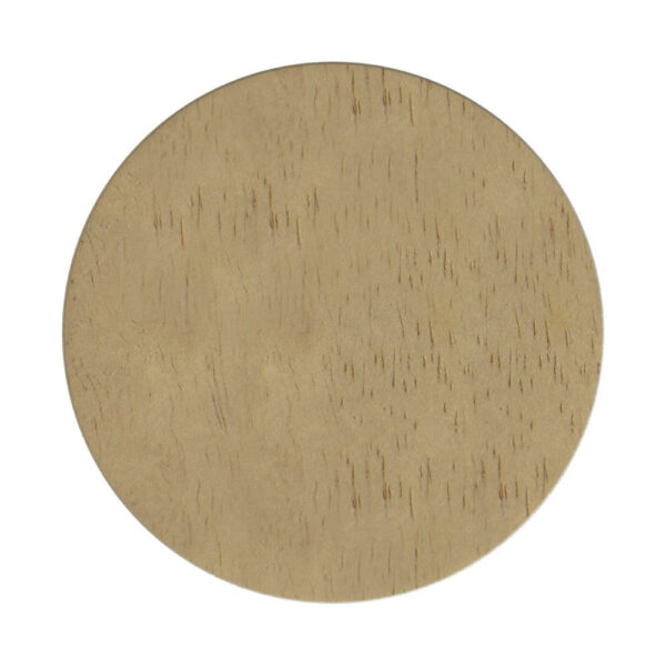 Mesy Storage Ottoman, Brown 19 Inch Round Tray Top, Gray Woven Fabric