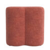 Ace Accent Ottoman with Fun Clover Shape, Pink Chenille, 18 Inch