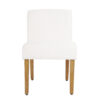 Kip Dining Chair with Honey Oak Wood Legs, Cream White Boucle Fabric