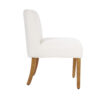 Kip Dining Chair with Honey Oak Wood Legs, Cream White Boucle Fabric