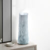 Quia Tall Decorative Vase, Rough Body, Pale Blue Blown Glass 14 Inch