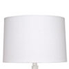Sils Accent Table Lamp, Linen Shade, White Trunk Resin Base 28 Inch
