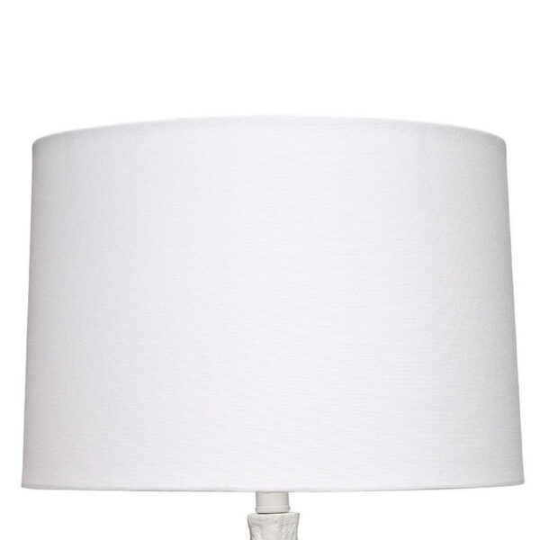 Sils Accent Table Lamp, Linen Shade, White Trunk Resin Base 28 Inch