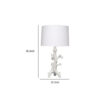 Sils Accent Table Lamp, Linen Shade, White Trunk Resin Base 28 Inch
