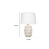 Lizy Accent Table Lamp, White Linen Shade, Bubble Ceramic Base 20 Inch