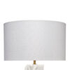 Sery Table Lamp, Linen Shade, Matte White Textured Ceramic 31 Inch