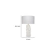 Sery Table Lamp, Linen Shade, Matte White Textured Ceramic 31 Inch