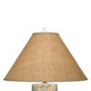 Eriy Accent Table Lamp, Brown Raffia Cone Shade, Blue Abstract 29 Inch