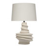 Liny Accent Table Lamp, Linen Shade, Modern Dynamic Ivory Base 29 Inch