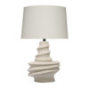 Liny Accent Table Lamp, Linen Shade, Modern Dynamic Ivory Base 29 Inch