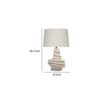 Liny Accent Table Lamp, Linen Shade, Modern Dynamic Ivory Base 29 Inch