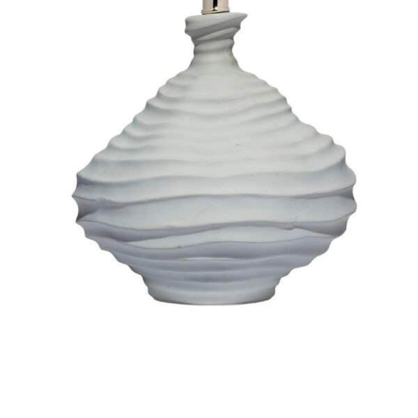 Ozy Accent Table Lamp, Linen Shade, Light Blue Turned Ceramic 23 Inch