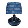Resy Accent Table Lamp, Cotton Classic Royal Blue White Shade, 20 Inch
