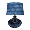 Resy Accent Table Lamp, Cotton Classic Royal Blue White Shade, 20 Inch