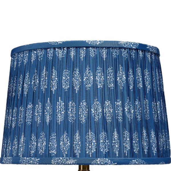 Resy Accent Table Lamp, Cotton Classic Royal Blue White Shade, 20 Inch