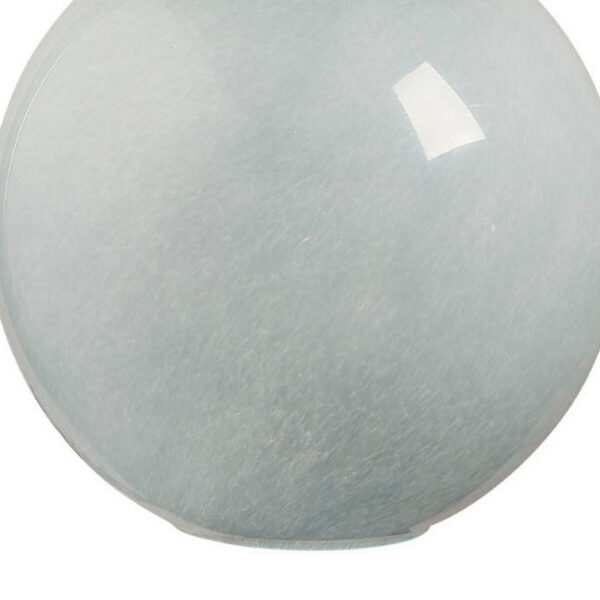 Tero Ceiling Pendant Light, Blue Blown Glass, Antique Brass, 12 Inch