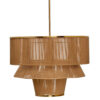 Dero Chandelier, 3 Tier Natural Brown Cotton Rope Woven, 25 Inch Metal