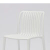 Womu Outdoor Side Chair Set of 4, White Finish, Open Slatted Backrest