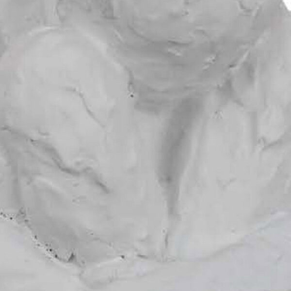 Roy Abstract Contemplative Man Figurine, White Resin Art 15 Inch