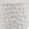 Decorative Bowl Shaped Planter, Hammered White Ceramic 12 Inch