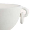 Decorative Bowl Planter, 2 Round Handles, Modern White Ceramic 14 Inch
