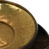 Rema Decorative Tabletop Bowls Set of 2, Modern Gold and Black Ceramic