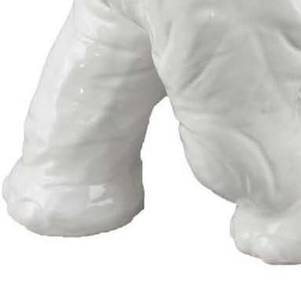 Accent Table Decoration, Elephant Design, 18 Inch White Ceramic Body