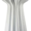 Samo Decorative Vase, Textured Body w Bulb Top, 37 Inch White Resin