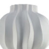 Samo Decorative Vase, Textured Body w Bulb Top, 37 Inch White Resin