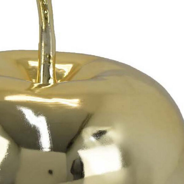 Masu Tabletop Accent Decor, 16 Inch Apple Design, Gold Resin Body