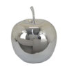Masu Tabletop Accent Decor, 16 Inch Apple Design, Silver Resin Body