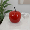 Masu Tabletop Accent Decor, 16 Inch Apple Design Glossy Red Resin Body