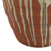 Hino Decorative Vase, Dripping Paint Texture, 13 Inch Brown Ceramic