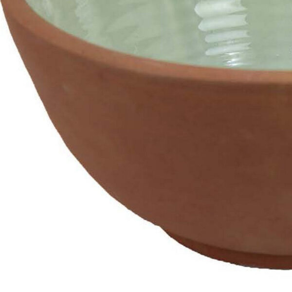 Hino Decorative Bowl, 14 Inch Dripping Paint Texture, Brown Ceramic