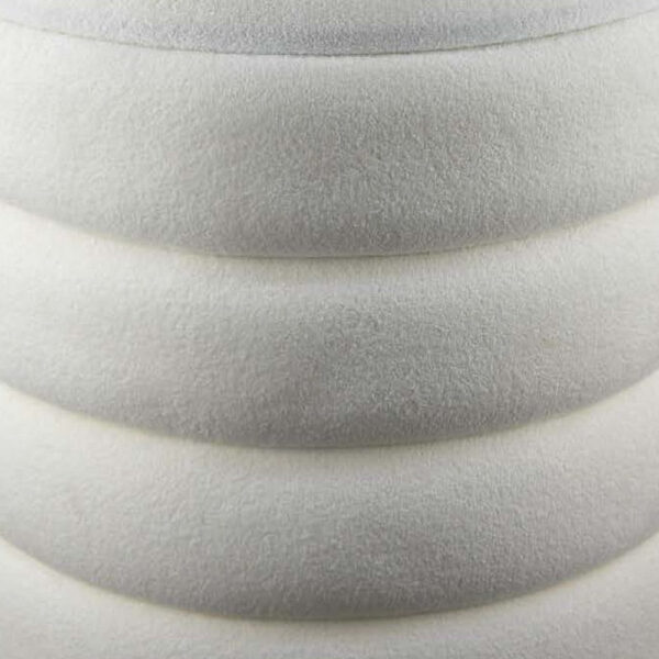 Accent Stool, 18 Inch White Fabric Upholstery, Gold Metal Base