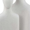 Nito Decorative Figurine, 2 Bust Silhouettes 17 Inch White Resin Body