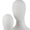 Nito Decorative Figurine, 2 Bust Silhouettes 17 Inch White Resin Body