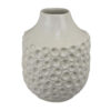 Nian Accent Vase, Off White Ceramic Raised Dimple Texture, 14 Inch