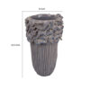Kiana Decorative Vase, Gray Ceramic Flared Scales Rim Accent, 13 Inch