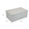 Lissa Decorative Storage Box, Matte White Textured Resin, 13 Inch