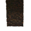Accent Vase, Dark Bronze Resin, Prominent Geometric Texture, 20 Inch
