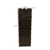 Accent Vase, Dark Bronze Resin, Prominent Geometric Texture, 20 Inch