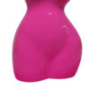 Female Torso Tabletop Decor, Bright Pink Resin Sculptural Bust 16 Inch