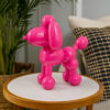 Balloon Dog Accent Decor, Bright Pink Resin, Intricate Details 12 Inch