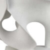 Ramya Abstract Accent Decor, Flowing Lines and Curves, White Resin